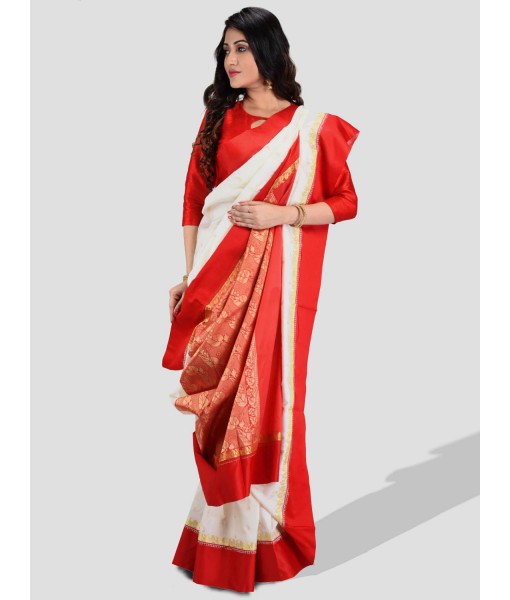 Bengali traditional saree for durga puja cheap